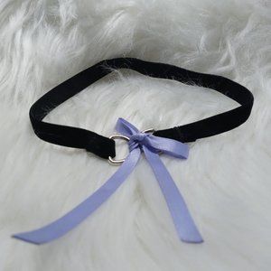 Abbie ~ Handmade Choker Collar Necklace ~ with a Lavender/Purple Ribbon